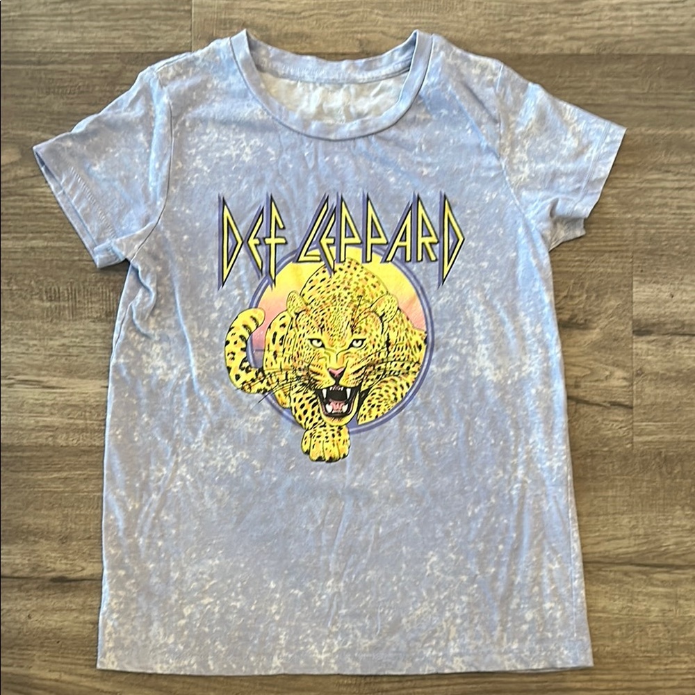 Def Leppard tie dye kids t shirt size xl